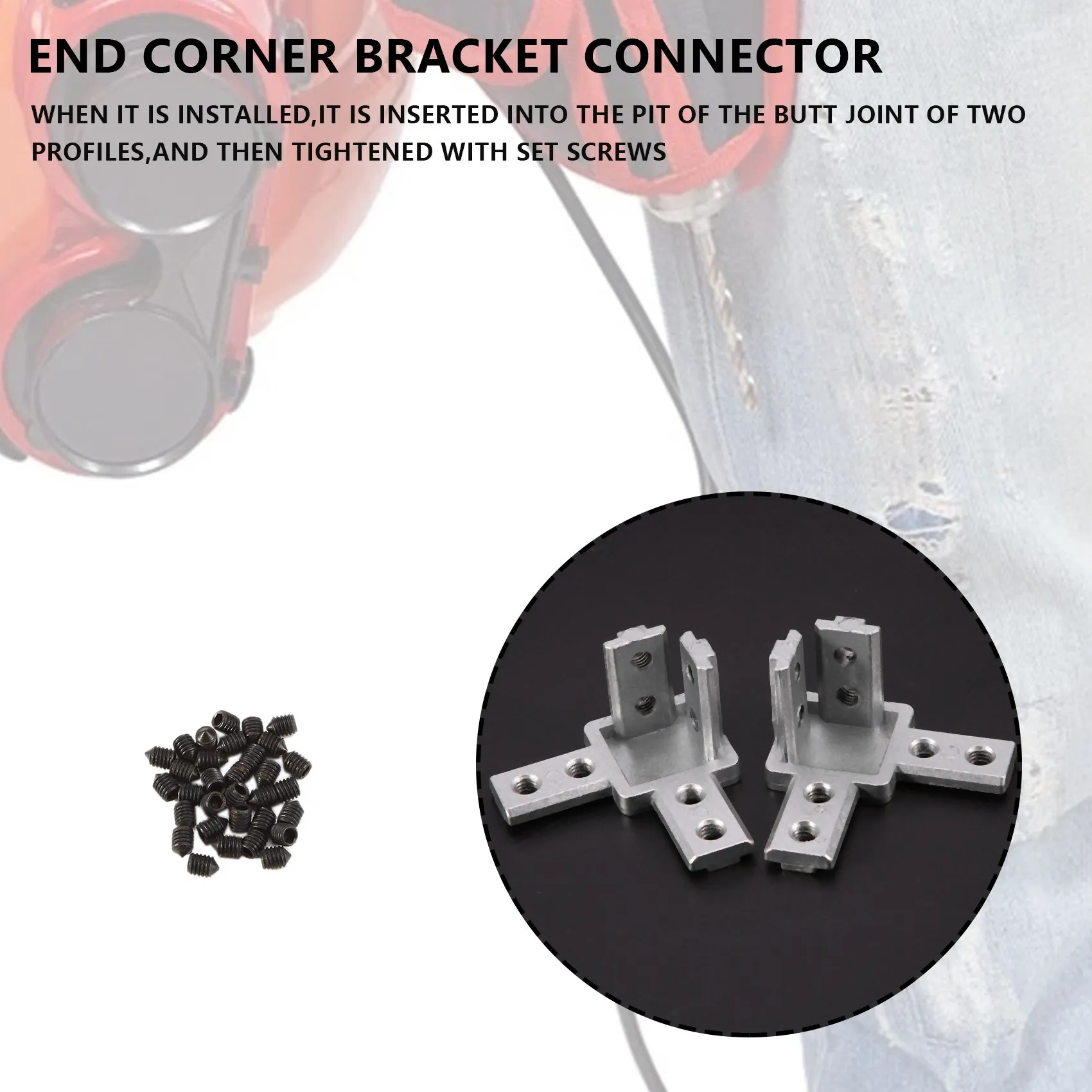 4 шт./упаковка 3-сторонний концевой угловой кронштейн серии 3030 с винтами для