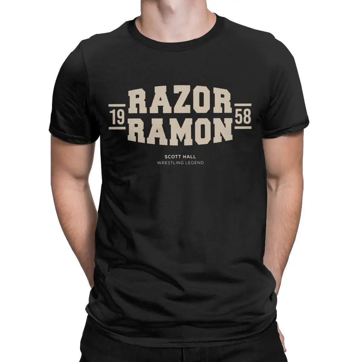 Men's Razor Ramon Wrestling Legend T Shirt Cotton Tops Funny Short Sleeve Round Neck Tee Shirt Graphic T-Shirts