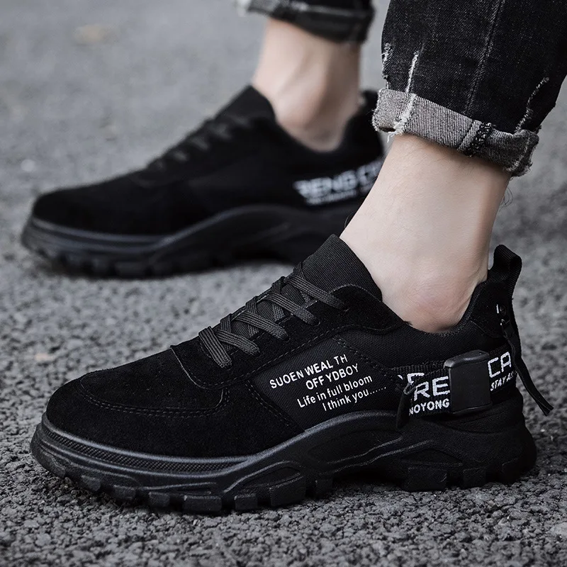 

Men's Casual Shoes Retro Style Casual Suede Board Shoes Flat Heel Wear-resistant Shoes Really Light Shoes Lace Up Daily Shoes