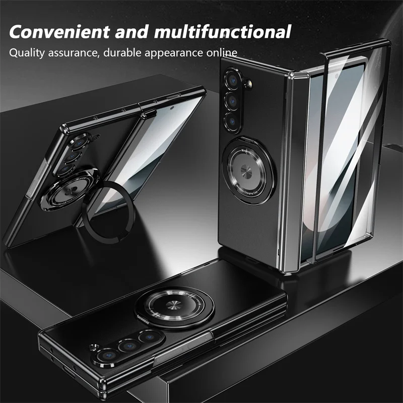 Для Samsung Galaxy Z Fold 6 5 4 3 полная защита шарнирный чехол пленка из закаленного стекла