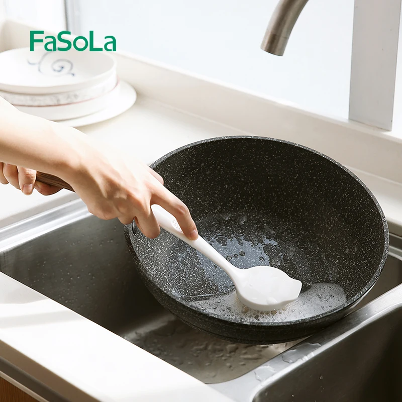 

FaSoLa Long handle soft bristle pot brush Cleaning brush