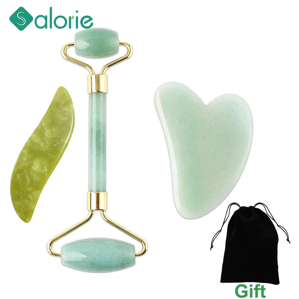 

Скребок для массажа, Нефритовый, ролик для массажа лица, из розового кварца, Для Массажа Гуаша