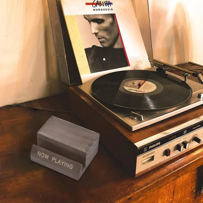 Wooden Vinyl Record Holder Record Storage Shelf Holder Vinyl Support Rack Organizer Lp Storage Table Display Rack Home Decor