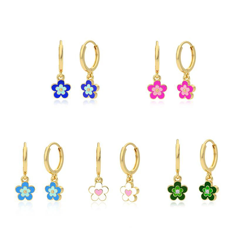 

S925 silver cute little flower earrings simple and versatile ladies fashion jewelry trend Ins with the same earring gift
