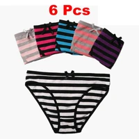 6 pack striped sexy briefs breathable fashion soft cotton panties women%e2%80%99s ladies