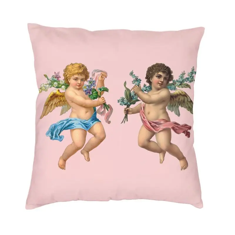 

Aesthetic Cherub Renaissance Angels Throw Pillow Case 50*50cm Sofa Cushion Cover Square Pillowcover Double-sided Printing