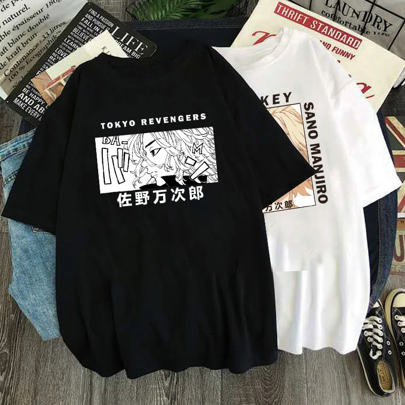 

Japan Tokyo Revengers Anime T Shirt Mikey Draken Smiley Matsuno Chifuyu Harajuku Manga Graphic Tee Ropa Hombre Camisetas