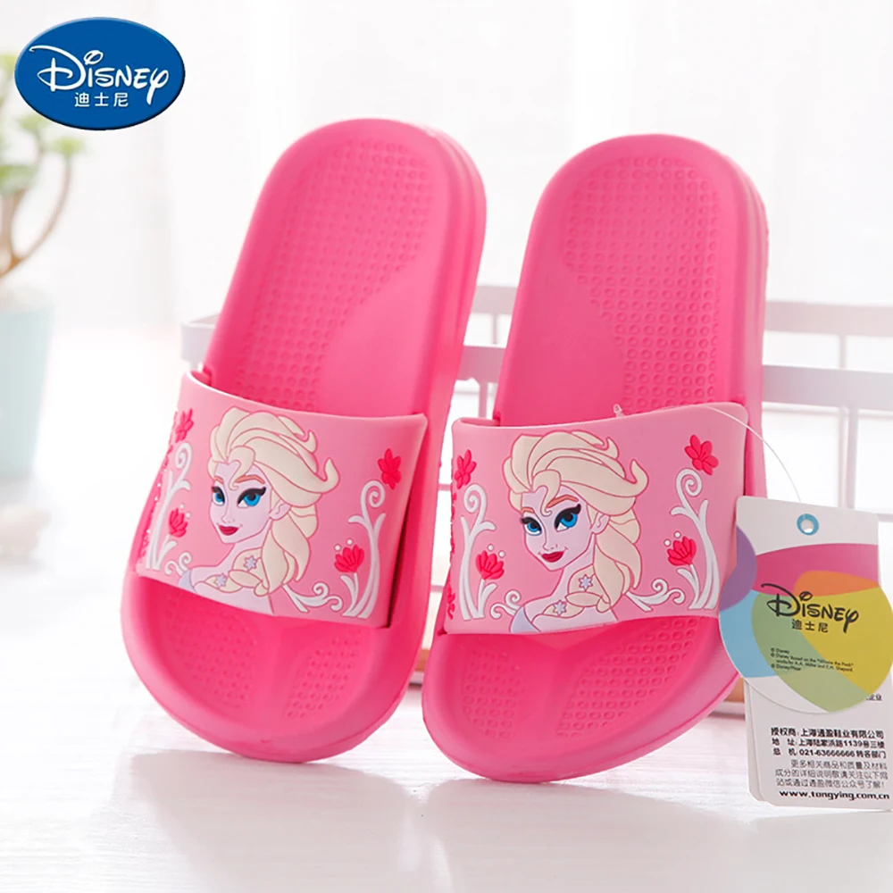 

Frozen Princess Elsa Girls Slippers Girls Slippers Kids Soft Sole Sandals Flat Casual Eva Cartoon Non-slip Shoes Summer 2022