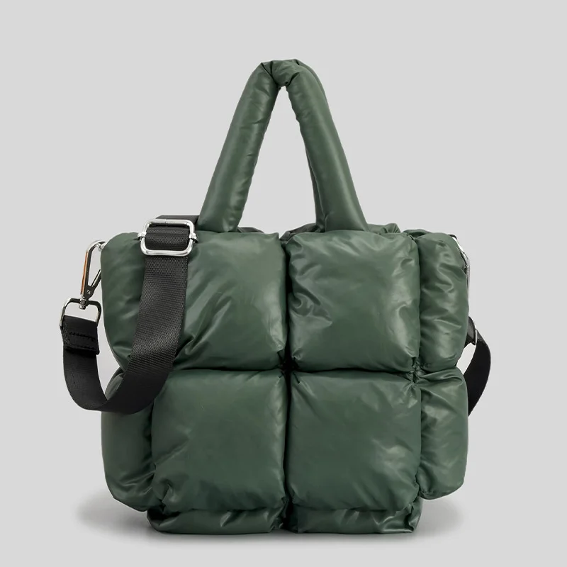 

Модная мягкая маленькая сумка-тоут, дизайнерские женские сумки из пуха и хлопка, Роскошные водонепроницаемые нейлоновые сумки через плечо, ...