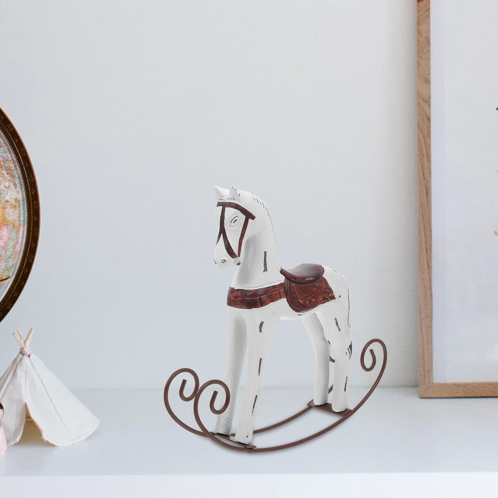 Ретро украшение в виде лошади волнущие деревянные поделки украшения детская