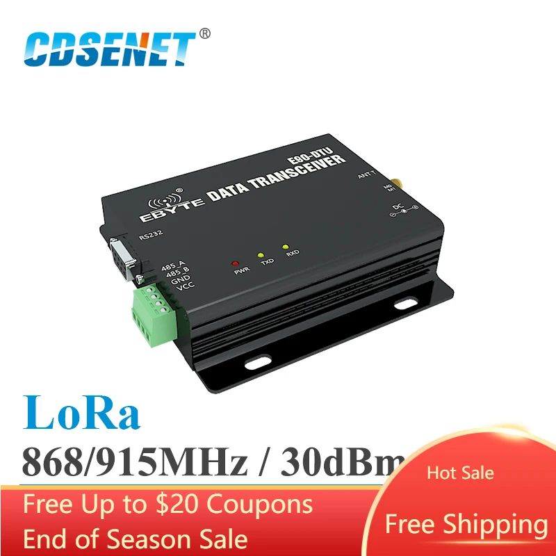 E90-DTU(900SL30) LoRa реле RS232 RS485 868 МГц 915 МГц 1 Вт приемопередатчик дальнего действия Modbus и приемник RSSI беспроводной Радиочастотный трансивер
