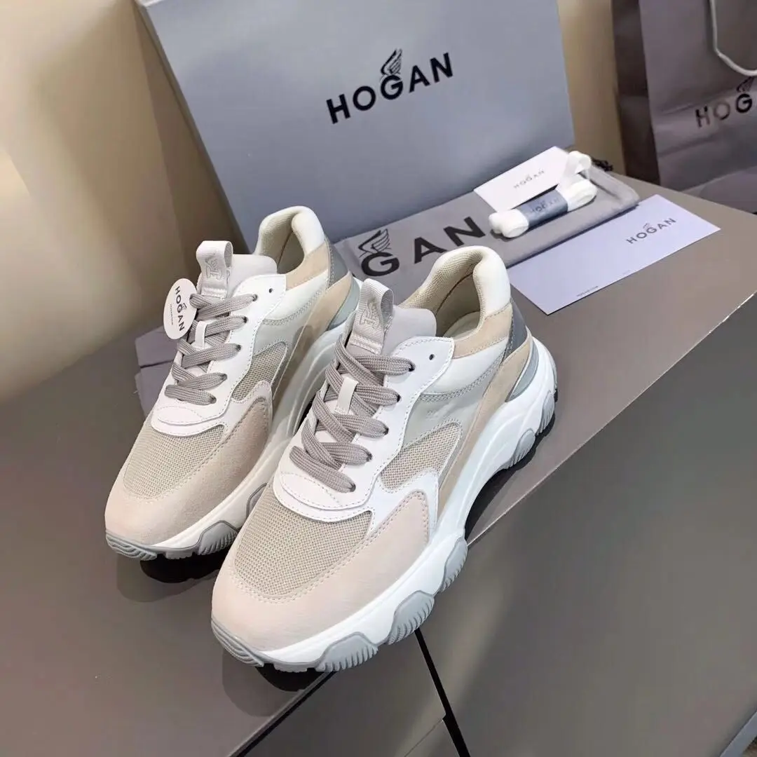 Hogan Thick Sole Women's Shoes Fashion Platform Running Shoes Vulcanized Casual Basketball Girl Footweight designer shoes