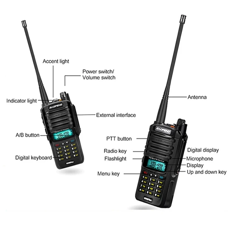 2022 Baofeng UV-9R plus better uv-xr waterproof walkie talkie 10w wireless CB ham radio station 30km uhf vhf dual band radio PX