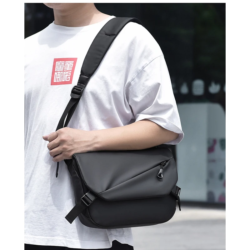 New Street Trend Men'S Shoulder Chest Bag Large Capacity Oxford Outdoor Sports Shoulder Messenger Bag Leisure Travel Phone Pouch