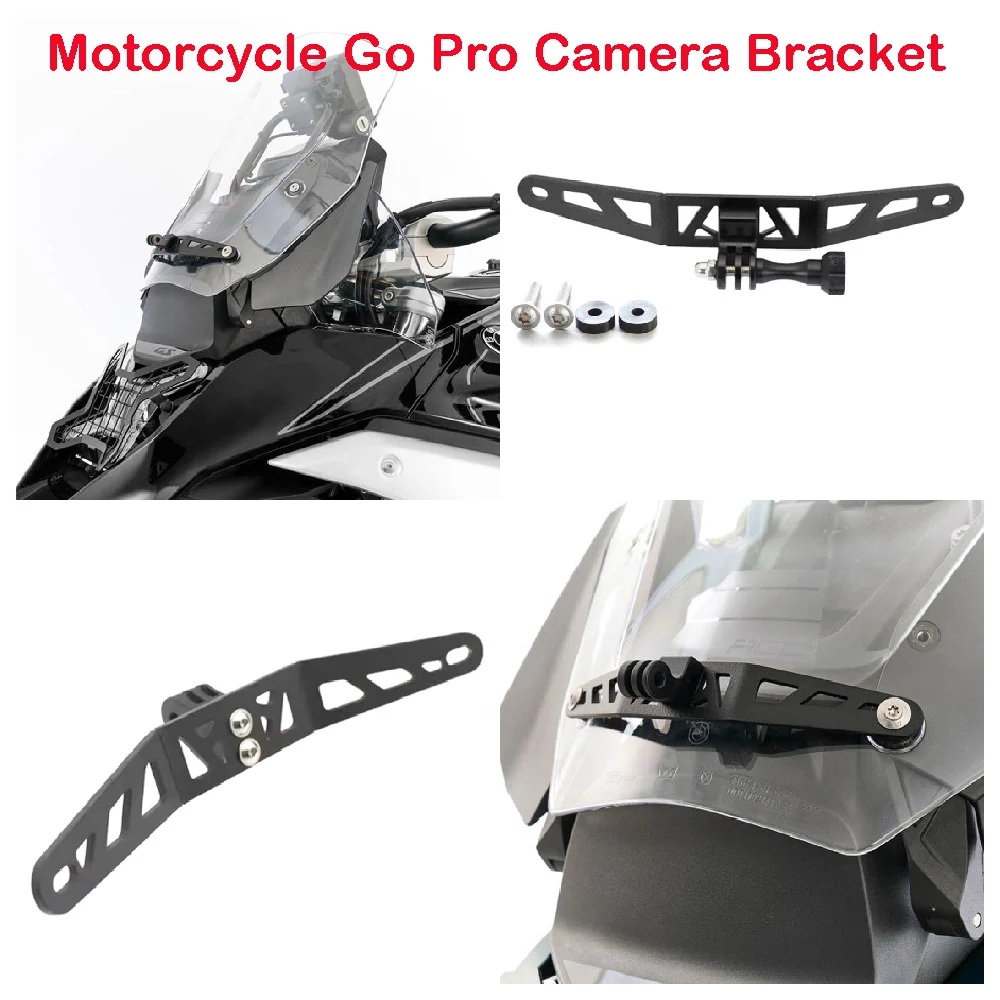 Фото Подходит для BMW R1300GS Adventure GS R1300 ADV 2024 2025 2026, передний кронштейн для камеры мотоцикла Go Pro, держатель для крепления видеорегистратора №1