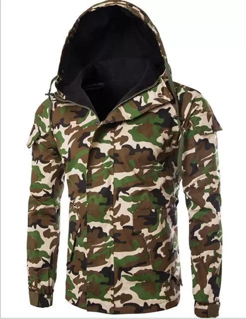 Hunt Clothes Camouflage  Military Jacket Men's Winter Parkas Outdoor Shell Tactical Jacket Men Windbreaker Fleece Coat