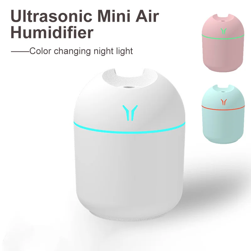 

Usb Humidifier Car Air Purifier Portable Aroma Essential Oil Diffuser 250ml Mist Fogger Mini Humidificator with Led Night Lamp