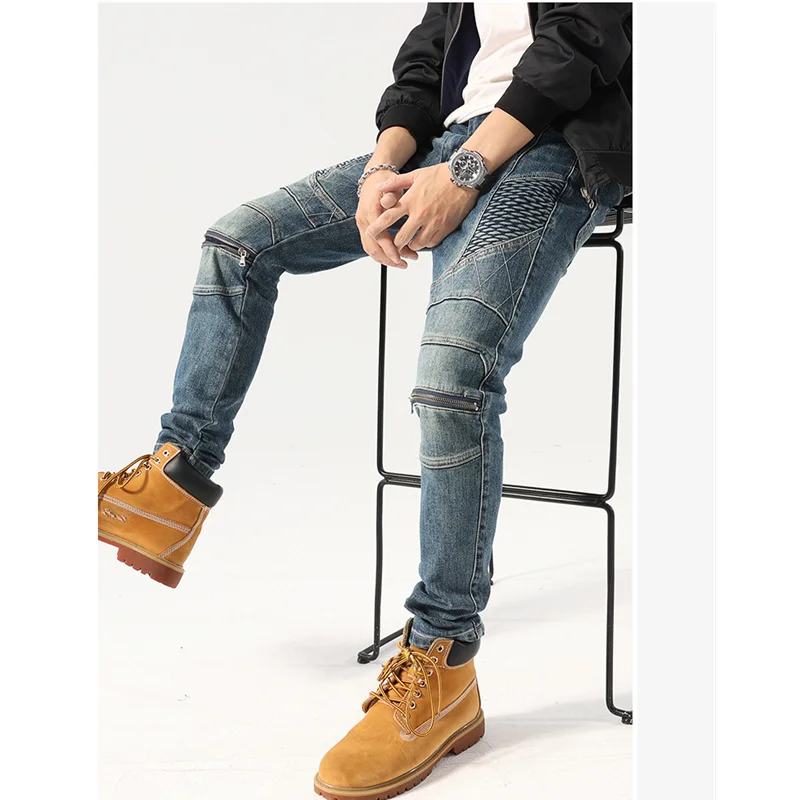 Streetwear Men 2022 New Pattern Vintage Small Straight Cylinder Self-cultivation Blue Temperament Jeans Autumn and Winter Female