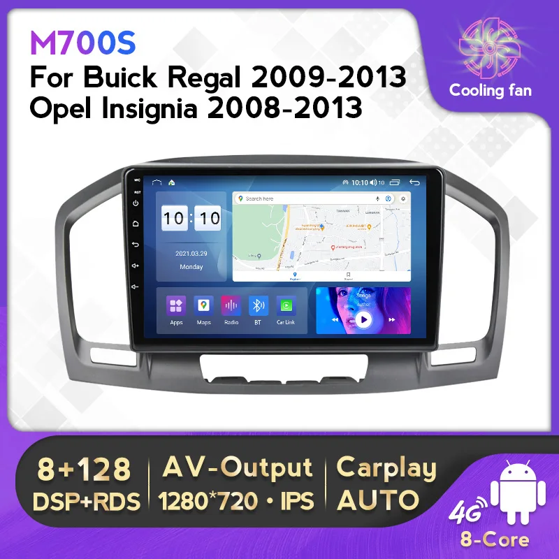 

Автомагнитола на Android 12 с GPS, мультимедиа, 1280*720, 2DIN, RDS, DSP, IPS, 5 ГГц, Wi-Fi, для Buick Regal 2009 - 2013 Opel Insignia 2008-2013