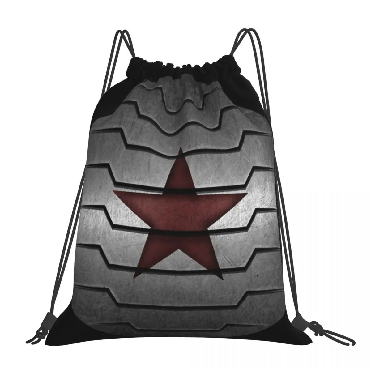 

Winter Soldier Star Backpacks Fashion Portable Drawstring Bags Drawstring Bundle Pocket Shoes Bag BookBag For Man Woman School