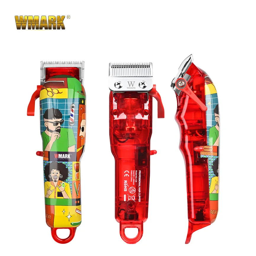 

Машинка для стрижки волос WMARK NG-128, профессиональный шнур и беспроводные перезаряжаемые триммеры для волос, скорость двигателя 7300 об/мин, лезвия из высокоуглеродистой стали