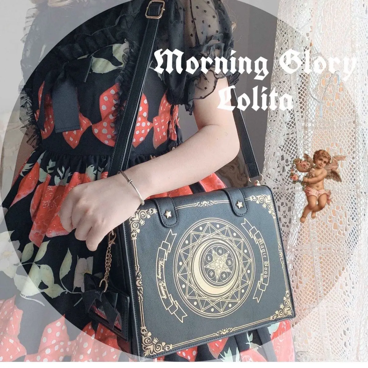 

Sailor Moon Magic Book Lolita Girls Kawaii JK Schoolbag Diagonal Crossbody Shoulder Bags Gothic Backpack Leather Flap Handbag