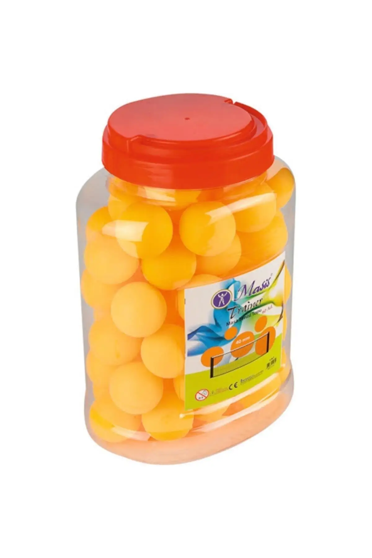 Trainer Ping Pong Ball Orange 60 Jar Of Multicolour Table Tennis Set Tennis Equipment & Accessory Outdoor