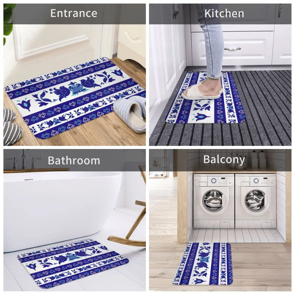 

Door Mat A Traditional Folk European Decor 3D Rug Carpet Bathmat Anti-slip Entrance Living Room Home Kitchen Water Oil Proof