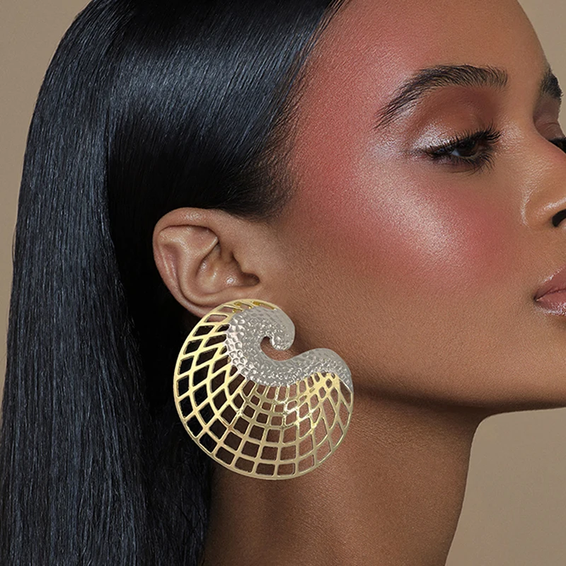 Новейшие серьги для женщин Модная бижутерия большие серьги-кольца трендовые