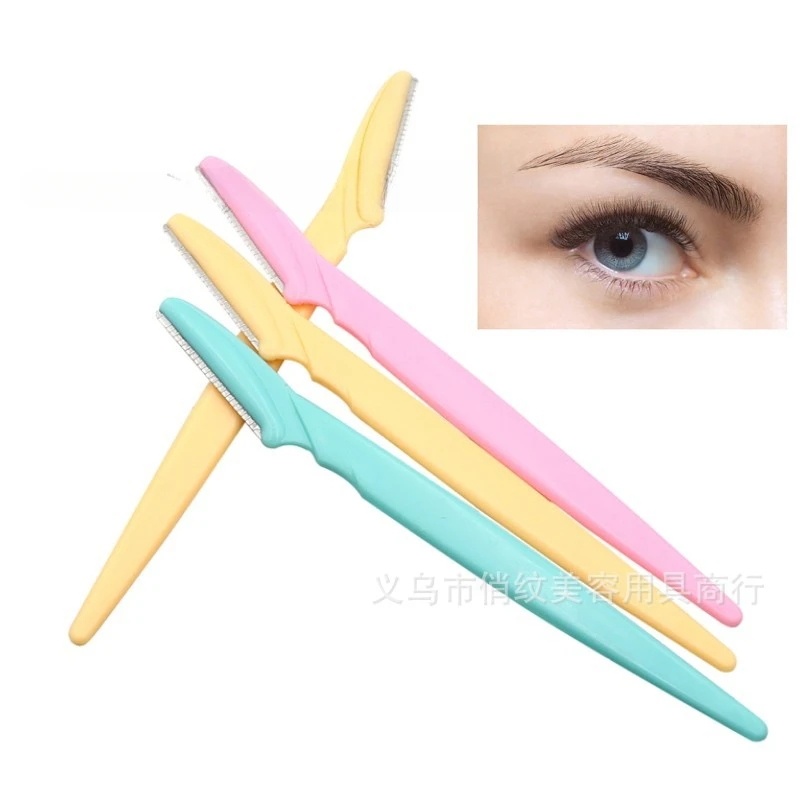 

3pcs Random Color Eyebrow Trimmer Eyebrow Razor Shaver Blade Eye Brow Shaper Face Razor Face Hair Remover for Women Makeup Tools