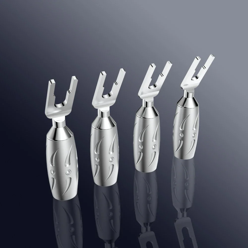 Viborg VS701R Чистая медь с родиевым покрытием Лопаточный разъем для динамика Штекер