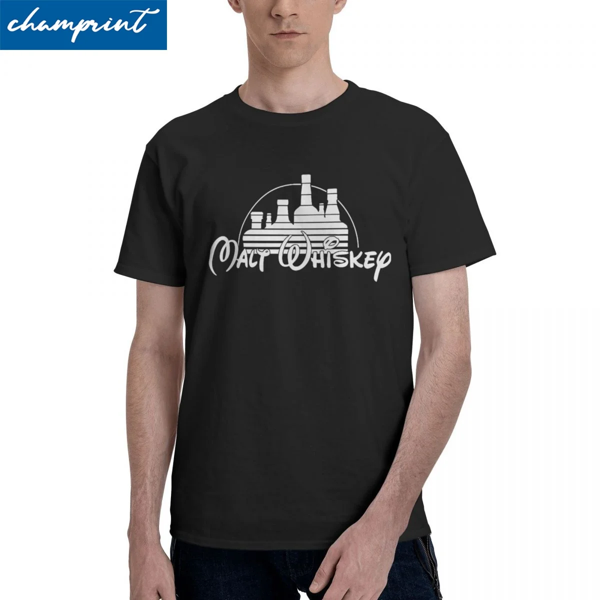 

Malt Whiskey T-Shirts for Men Women Vintage 100% Cotton Tees Crewneck Short Sleeve T Shirts Unique Clothes