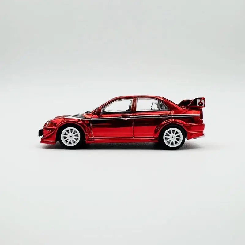 Фото XCARTOYS в наличии: Коллекционная модель автомобиля Mitsubishi EVO в масштабе 1:64, лимитированная серия Beijing Show, красный цвет с гальваническим покрытием, литой сплав. №4