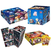 demon slayer anime figures bronzing barrage flash cards nezuko tanjirou collectible cards toys christmas gifts for children