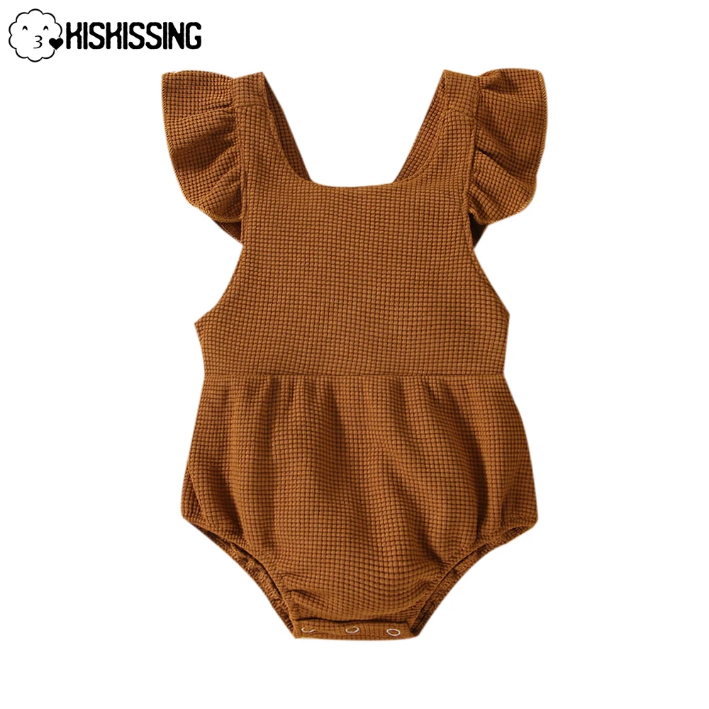 

KISKISSING Ruffles Baby Girl Bodysuit Clothes 2022 Infant Playsuit Cotton Summer Toddler Outfit Newborn Romper Baby Girl Clothes