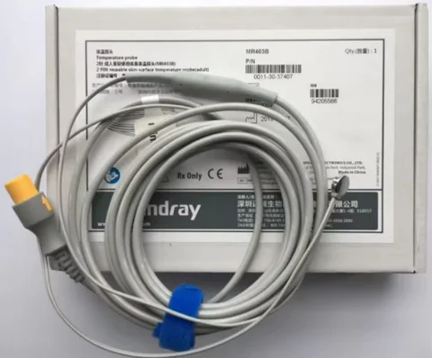 Многоразовый датчик температуры Mindray MR403B, для взрослых, для кожи, 2-контактный (новый, оригинальный)