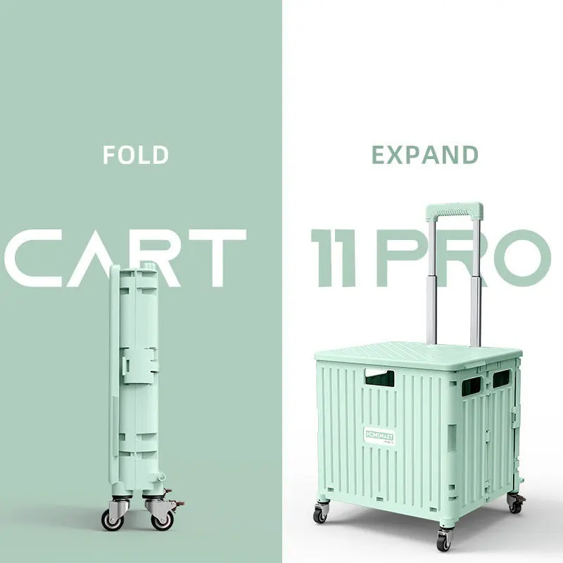 

Grocery Cart Tool Box With Wheels Stair Climbing Trolley Portable Trailer Potable Toolbox Pull and Pick Up Express Storage Tools