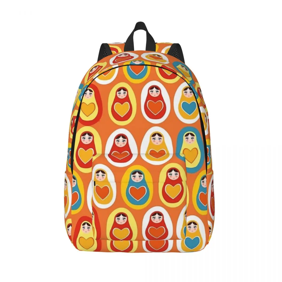 

Russian Dolls Matryoshka Orange Blue Red Yellow Woman Small Backpack Bookbag Shoulder Bag Travel Rucksack Children School Bags