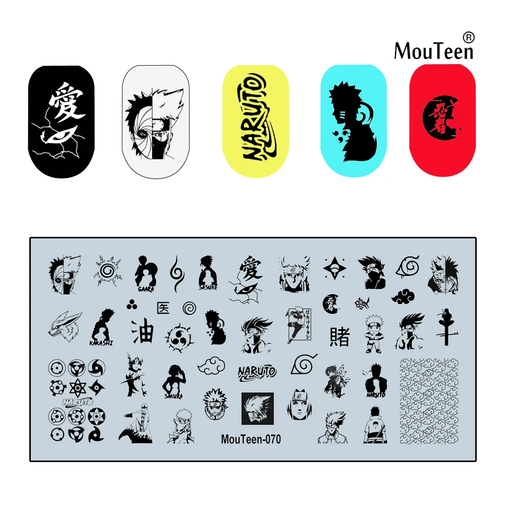 

2022 New Animated Cartoon Nail Stamping Plates Caricature Little Boy Stamping Plate Autumn Nails Design Mold #070