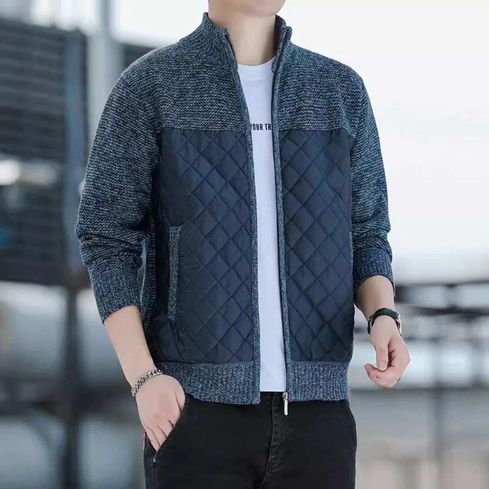 Мужские повседневные свободные свитера кардиган свитшоты на молнии мужской с