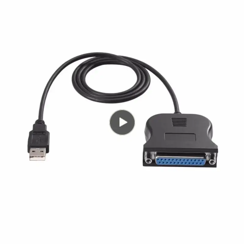 

Black Printer Cable Fast Transmission Anti-rust Usb To Parallel Cable Printer Parts Usb Printer Cable Usb Interface Preservative