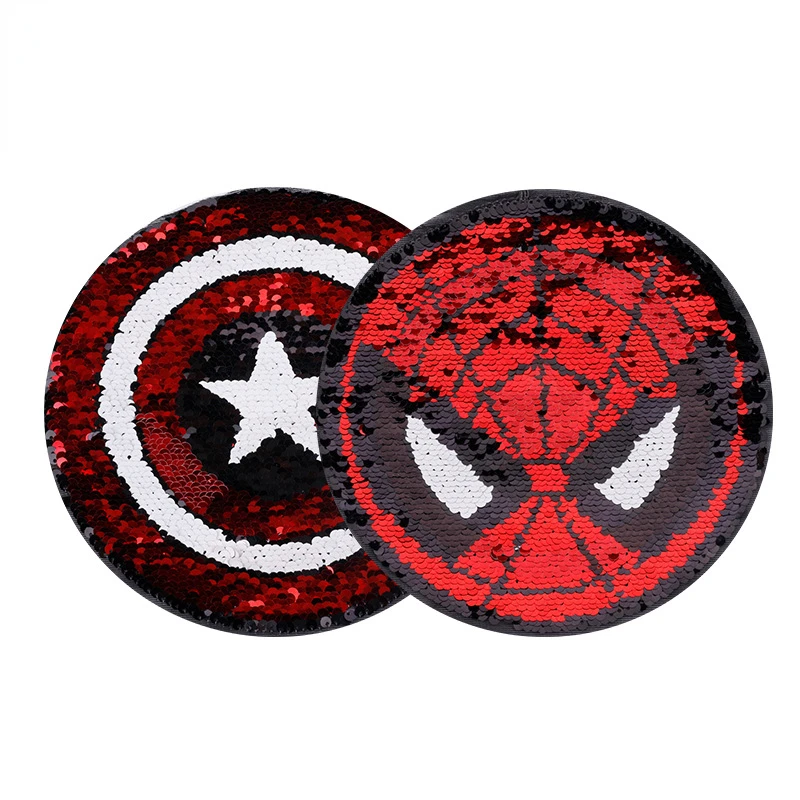 

Cartoon Clothes Patches Man Spider Embroidered Cloth Patch Garment Badge Flip Sequin Clothing Accessories Patches
