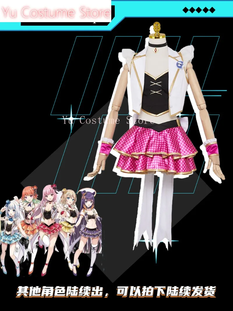 YuCostumeVtuber Hololive Gawr Gura/Takanashi Kiara Anniversary Новая одежда Униформа Косплей Костюм Хэллоуин