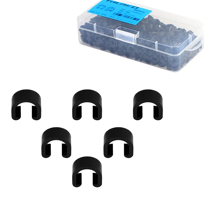 

500 Pcs/Set Bike C-Buckle Plastic Bicycle C Shaped Clips Housing Guideline Buckle For MTB Road Bike