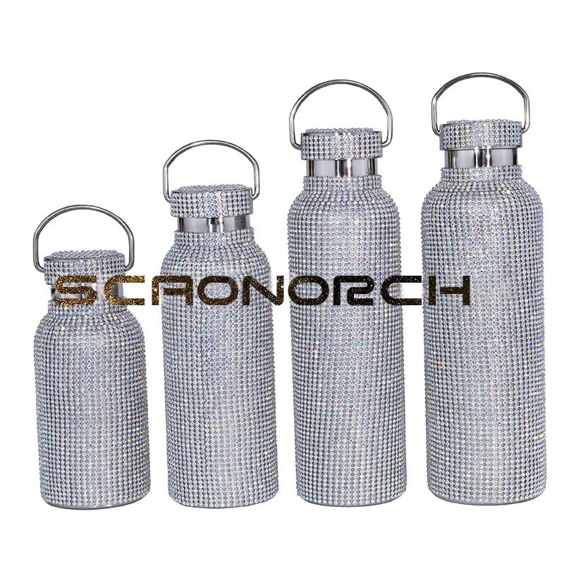 

SCAONORCH Розовый Термос со стразами из нержавеющей стали