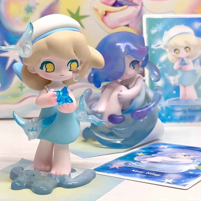 POP MART AZURA A Dream On Stars Series Blind Box Kawaii Аниме Фигурка Коллекционная Милая Кукла Модная