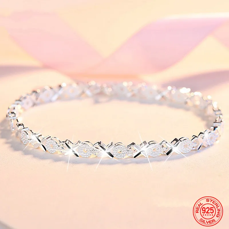 

High Quality 925 Sterling Silver Fashion Multiple Styles Bracelet Chain For Women Fashion Wedding Party Beautiful Jewelry Gift