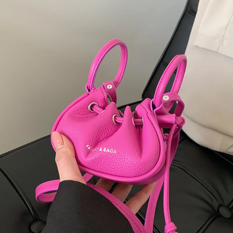 

Миниатюрные сумки-тоуты для женщин 2023, модные кошельки и сумочки конфетных цветов с узором Личи, дизайнерские сумки, роскошная сумка для монет и помады