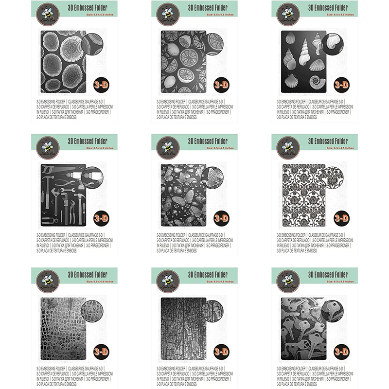Новое поступление 3d тисненые папки с рисунком ложки бабочки ящик для