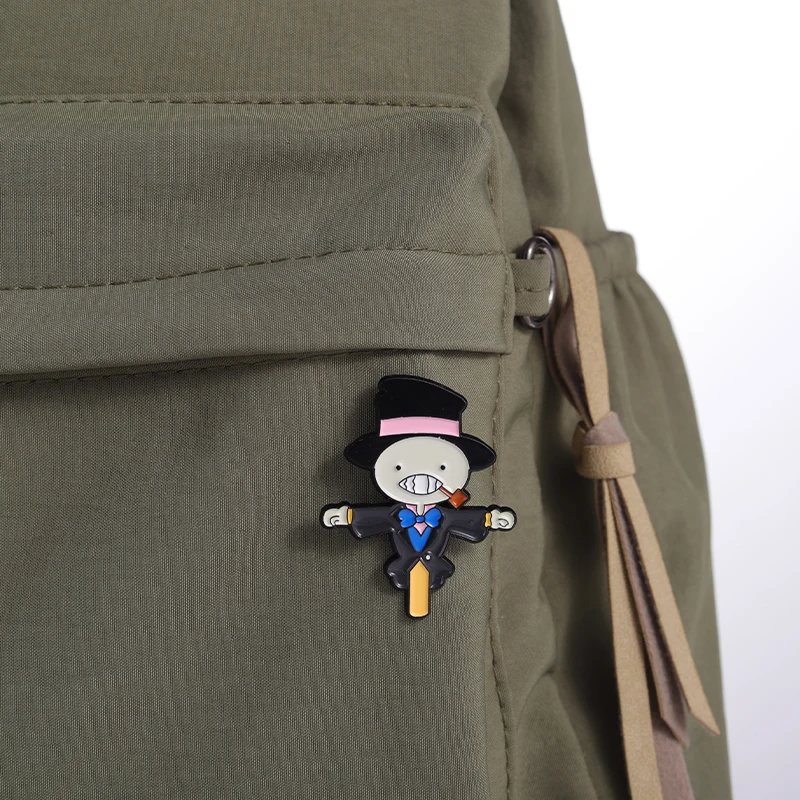 Cartoon Anime Scarecrow Prince Enamel Pin Metal Turnip Head Brooches Lapel Jackets Backpack Badge Jewelry Gift for Kids Friends images - 6